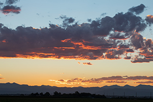 Firestone mountain sky during sunset